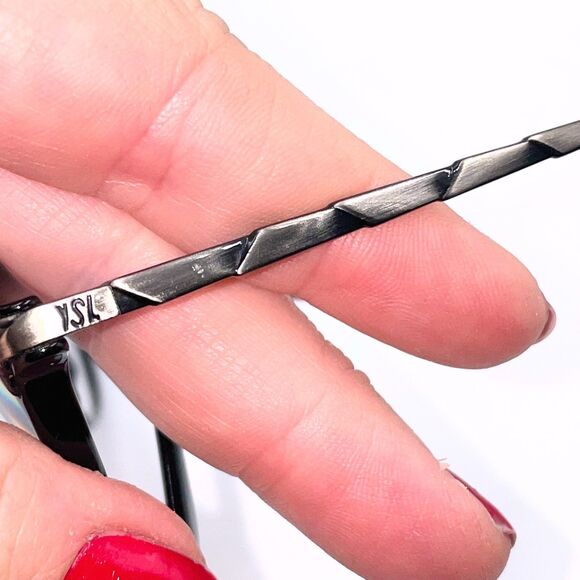 Yves Saint Laurent YSL 5083 Y505 Black Round Eyeglass Frames Made in Italy 90s - Picture 6 of 12